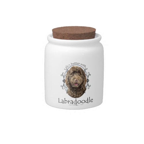 Lifes Better Labradoodle Treat Jar