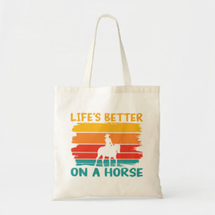 Life's Better On A Horse, Horse Lovers Boys Men Tote Bag