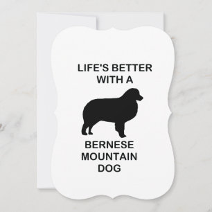 life's better with a bernese mountain dog holiday card