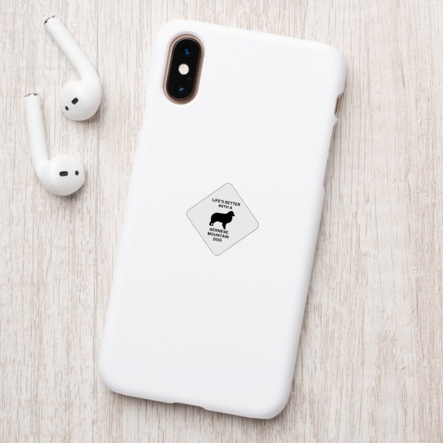 life's better with a bernese mountain dog patch (On Phone Back)