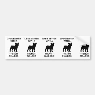 lifes better with a french bulldog bumper sticker