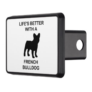 lifes better with a french bulldog hitch cover