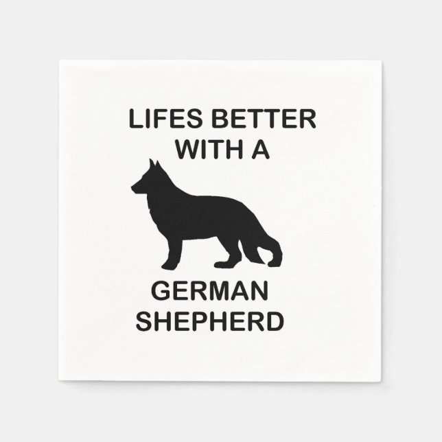 life's better with a german shepherd napkins (Front)