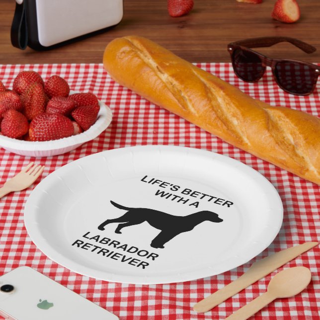 Life's Better With A Labrador Retriever Paper Plates (Picnic)
