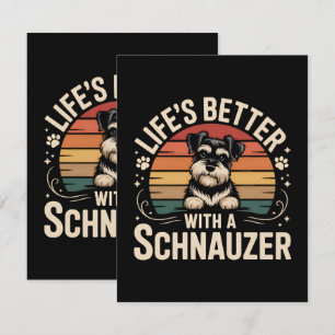 Life's Better With A Schnauzer Card