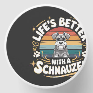 Life's Better With A Schnauzer Dog Vintage Mini Candle Favors