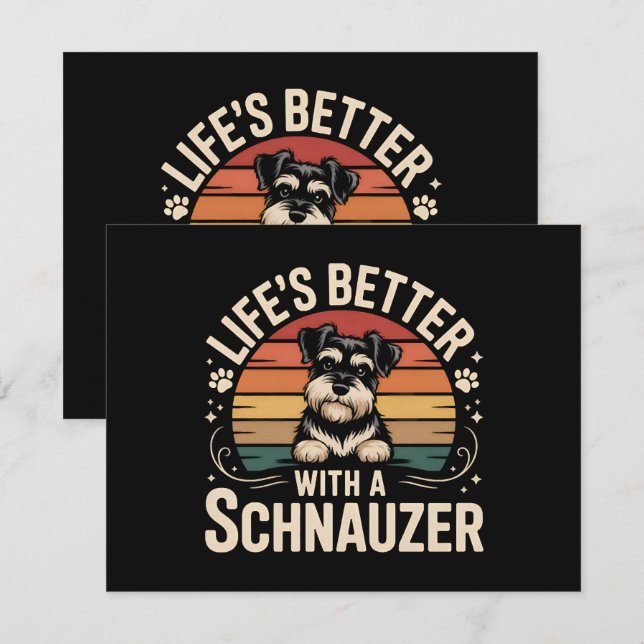Life's Better With A Schnauzer Invitation (Front/Back)