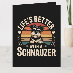 Life's Better With A Schnauzer Letterpress Thank You Card