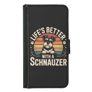 Life's Better With A Schnauzer Samsung Galaxy S5 Wallet Case