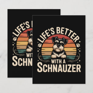Life's Better With A Schnauzer Thank You Card