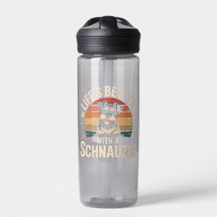Life's Better With A Schnauzer Water Bottle
