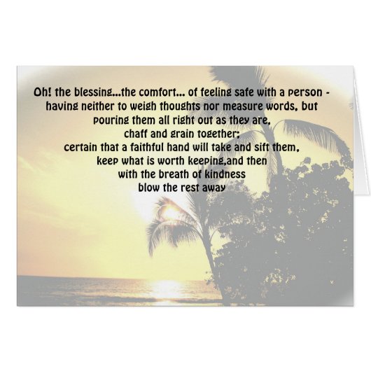 Life's Blessings Feeling Safe with a Person (Front Horizontal)