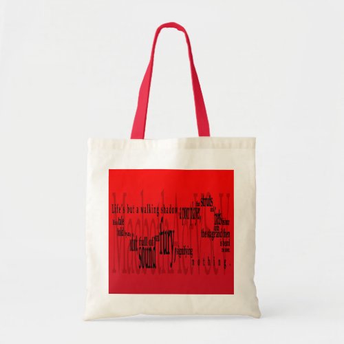 Lifes but a Walking Shadow Macbeth Shakespeare Tote Bag