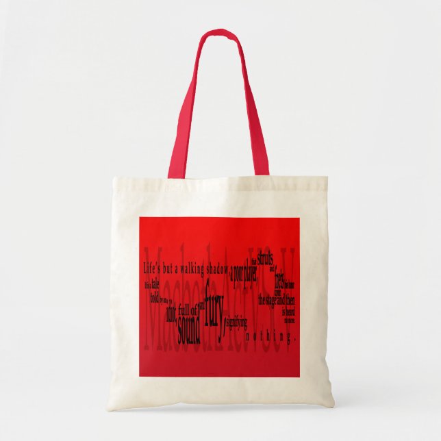 'Life's but a Walking Shadow' Macbeth Shakespeare Tote Bag (Front)