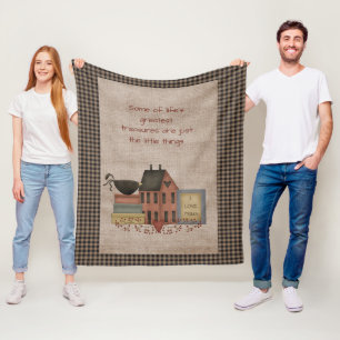 Life's Greatest Treasures - Primitive Country Fleece Blanket