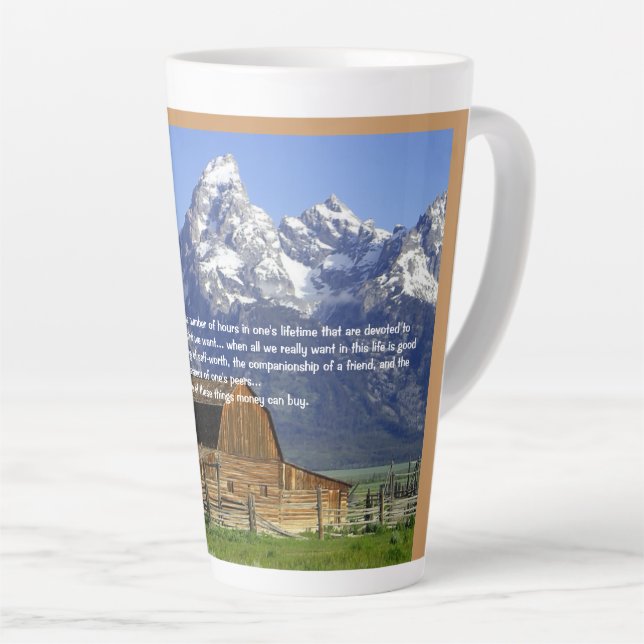 Life's Irony Latte Mug (Right Angle)