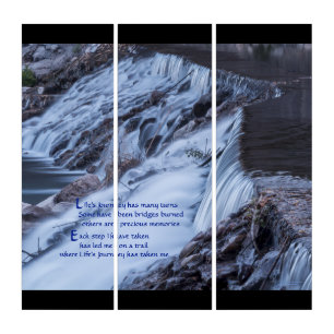 Life's Journey Blue Water Triptych Art