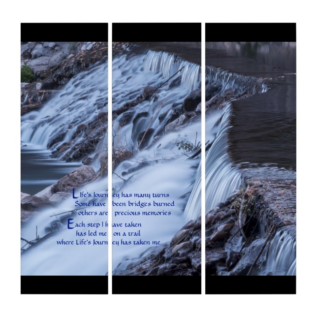Life's Journey Blue Water Triptych Art (Front)