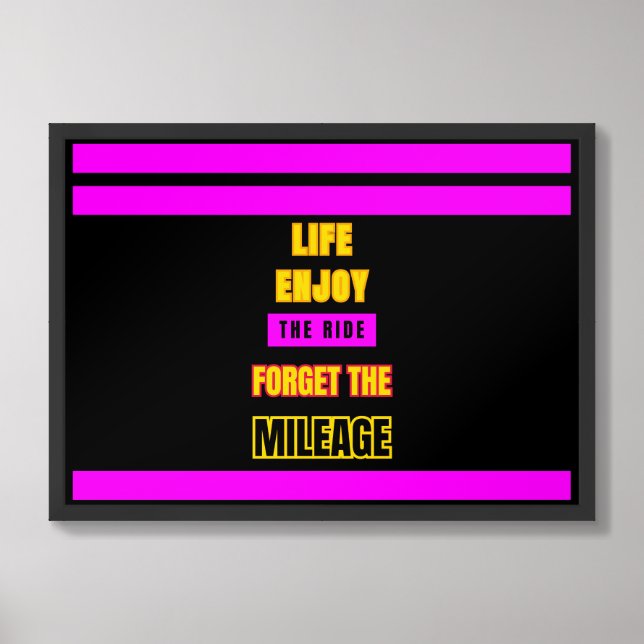 Life's Journey Inspirational Quote Poster (Framed Front)