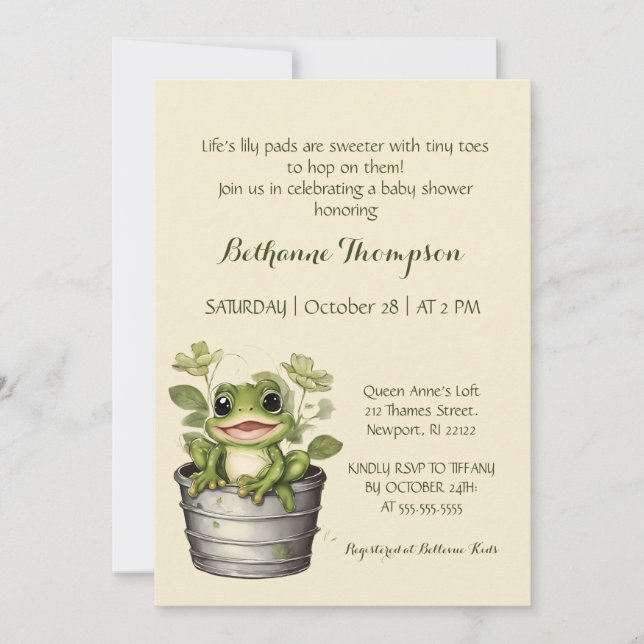 Life's Lily Pad Invitation (Front)