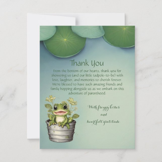 Life's Lily Pads Thank You Card (Front)