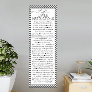 Lifes Little Instructions (charcoal black) Poster