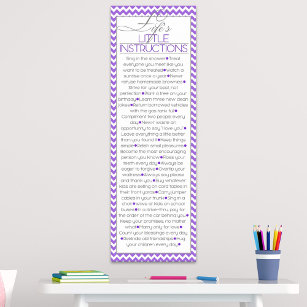 Lifes Little Instructions (lilac) Poster
