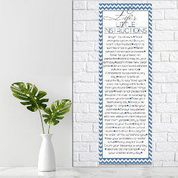Lifes Little Instructions (navy blue) Poster
