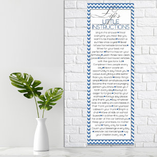 Lifes Little Instructions (navy blue) Poster