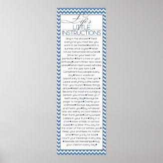 Lifes Little Instructions (navy blue) Poster