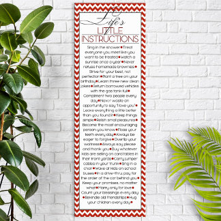 Life's Little Instructions Red Poster