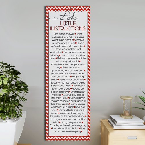 Lifes Little Instructions red Poster