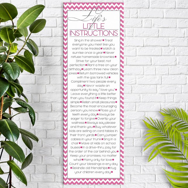 Life's Little Instructions Soft Pink Poster (Creator Uploaded)