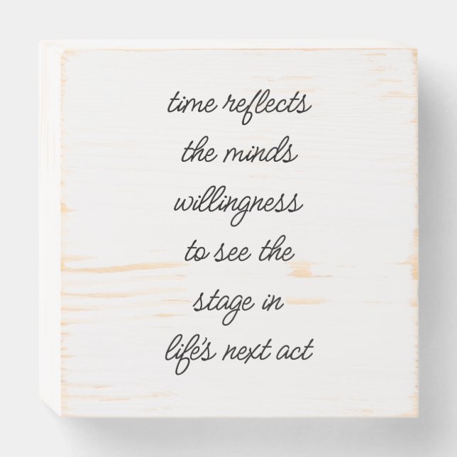 Life's Next Act Wood Box Sign (Front Horizontal)