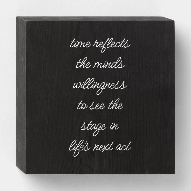 Life's Next Act Wood Box Sign (Front Horizontal)