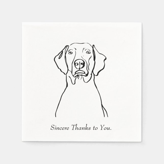 Life's Pawsitives with a Weim Napkins (Front)