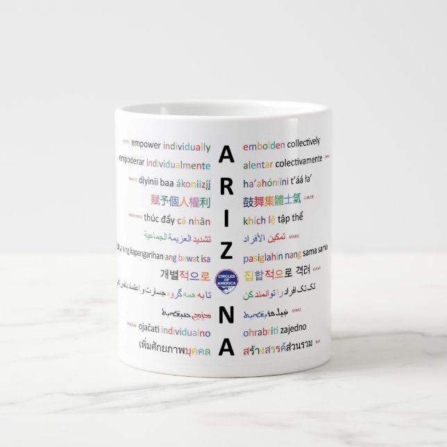 Life's Principles - Languages of Arizona 1 Giant Coffee Mug (Front)