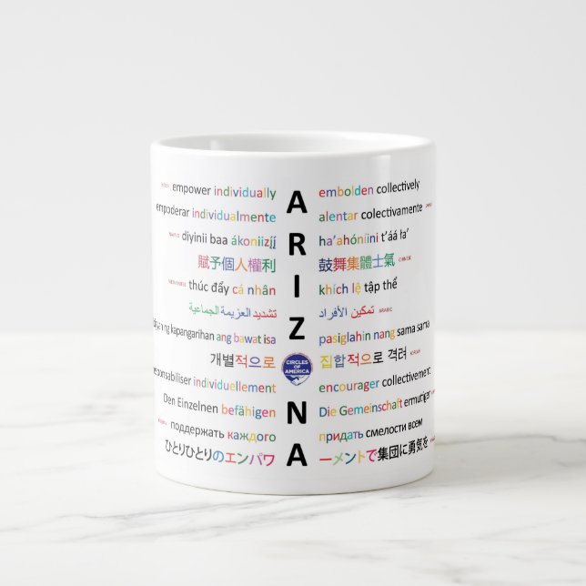 Life's Principles - Languages of Arizona II  Giant Coffee Mug (Front)