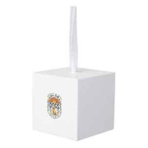 Lifes Ruff Dogs Make It Better Golden Retriever Su Cube Ornament