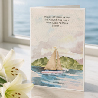 Life's Storms Sailboat Sympathy Card