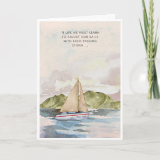 Life's Storms Sailboat Sympathy Card