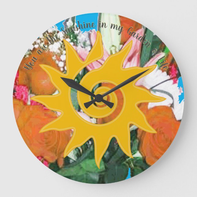 Life's Sunshine Round Wall Clock (Front)