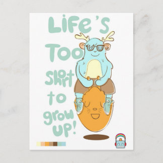 lifes too short postcard
