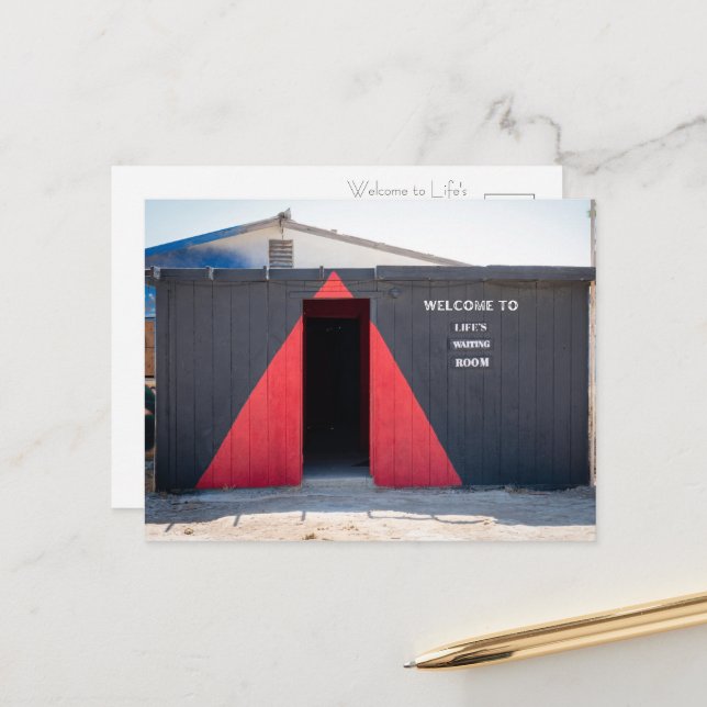 Life's Waiting Room Postcard (Front/Back In Situ)