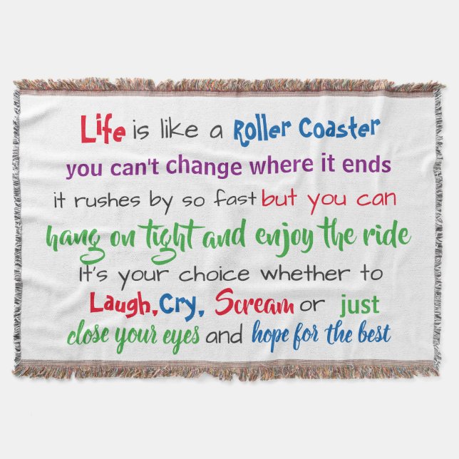 Life's Wild Ride Throw Blanket (Front)