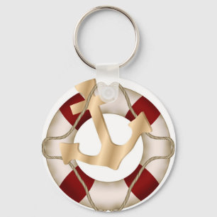 Lifesaver and Anchor Keychain