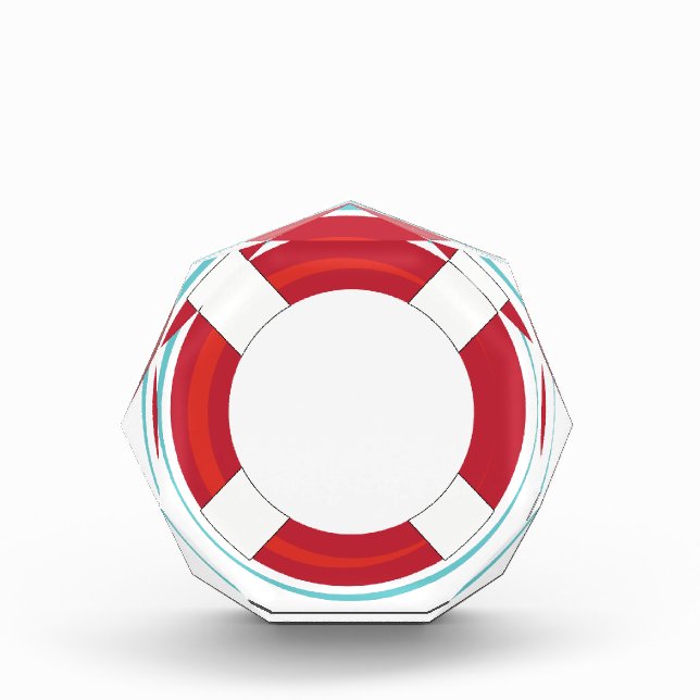 Lifesaver Float Acrylic Award (Front)