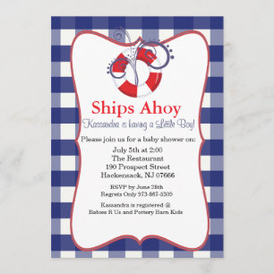 LifeSaver Nautical Baby Shower Invitation
