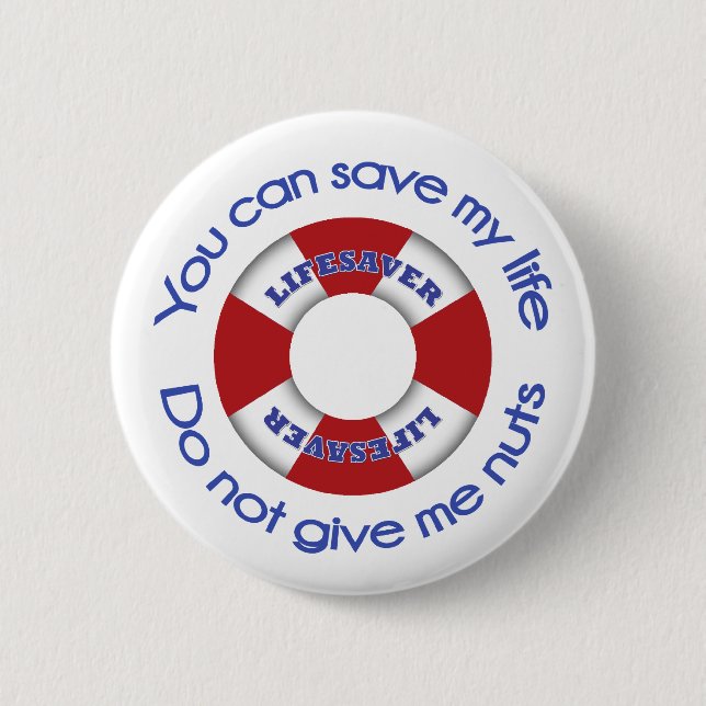 Lifesaver -Nut allergy button (Front)