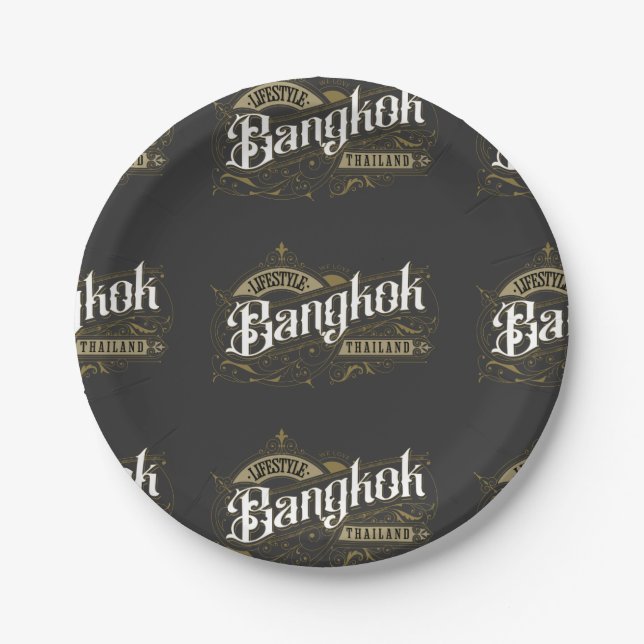 Lifestyle Bangkok thailand Paper Plates (Front)